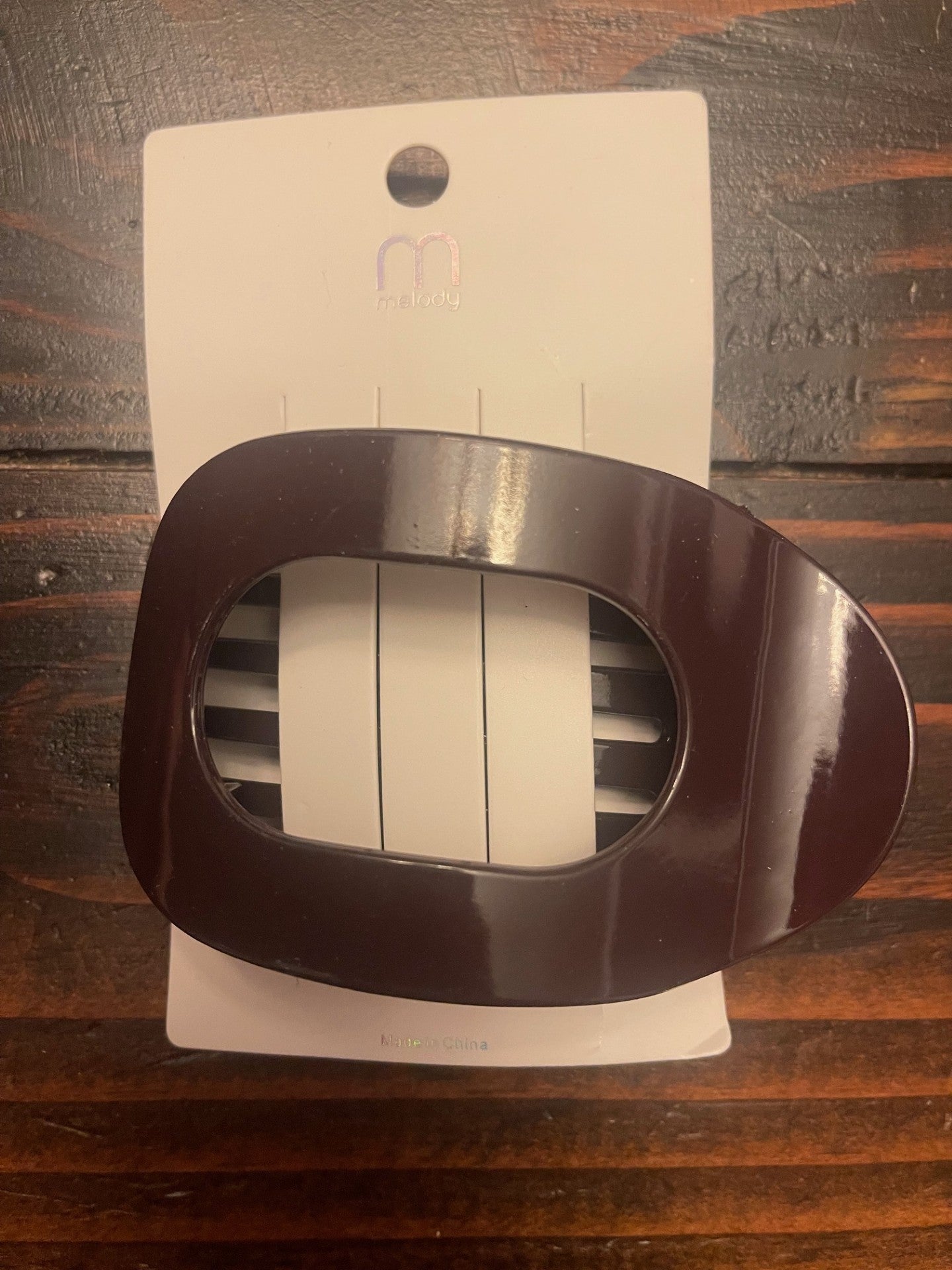 Oval flat back hair clip