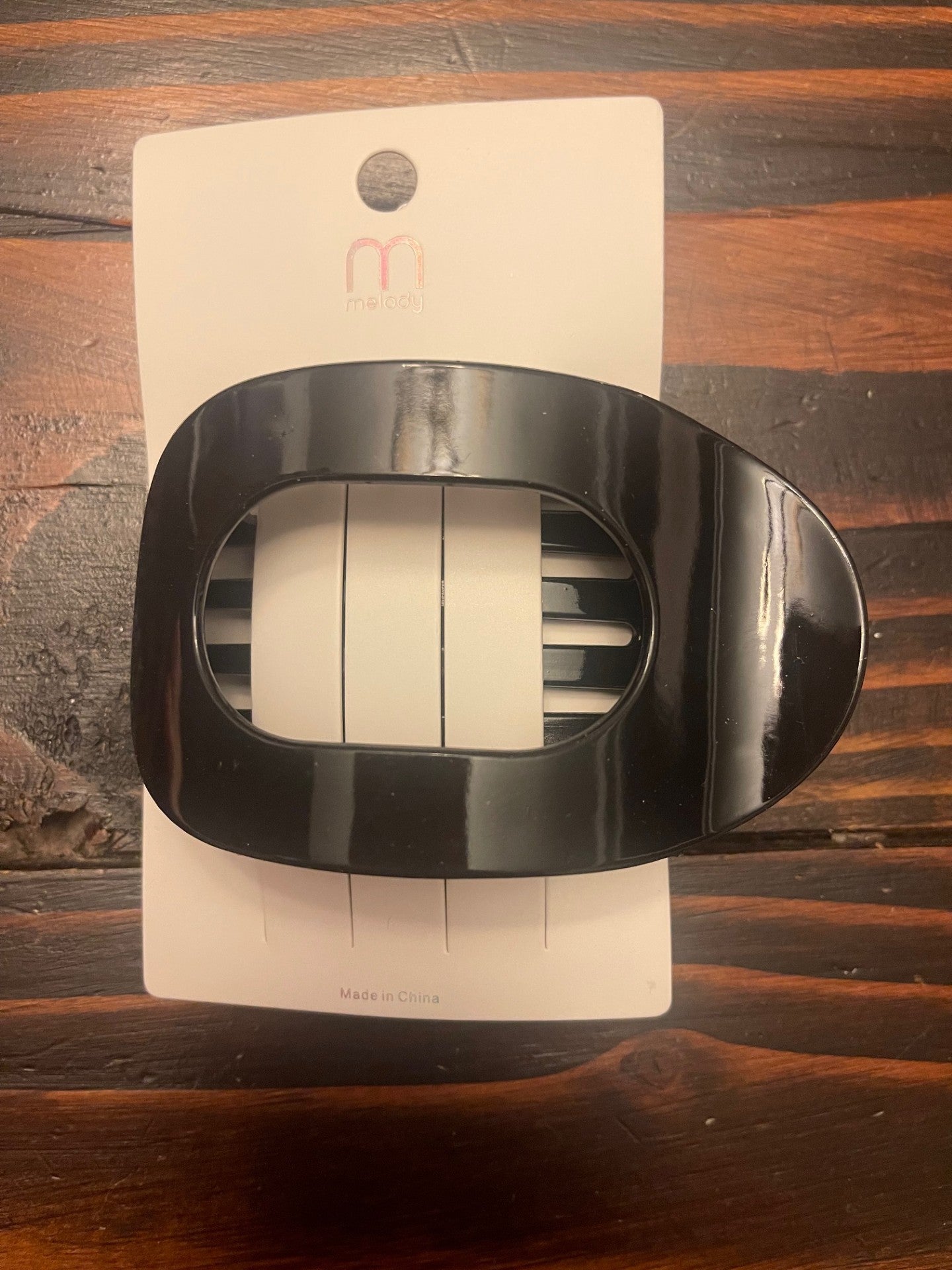 Oval flat back hair clip