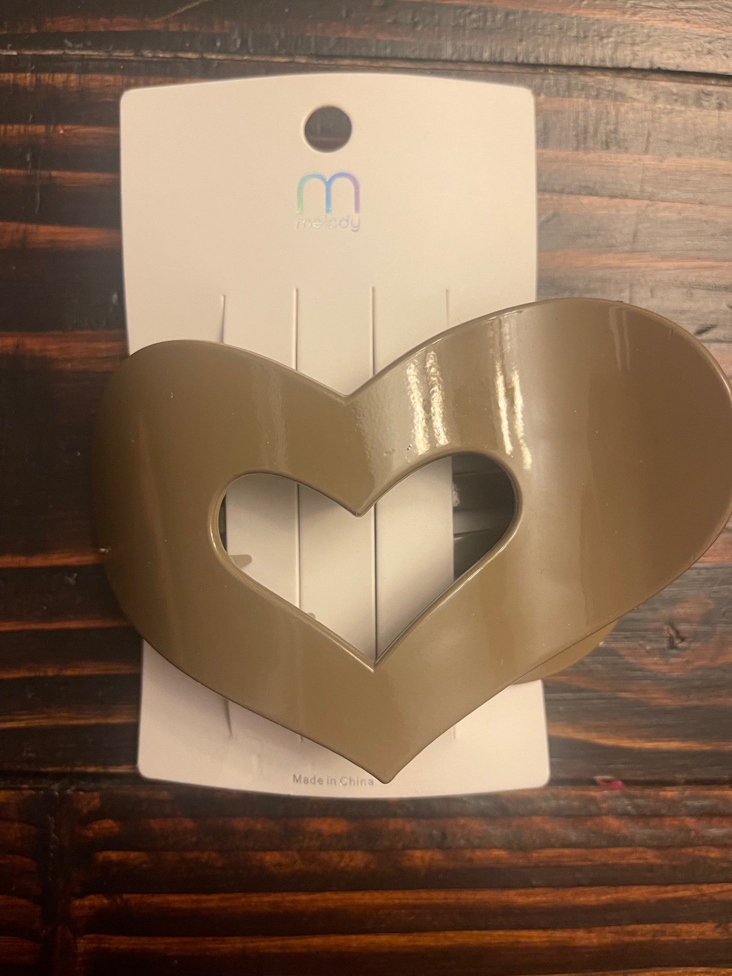 Heart flat-back hair clips