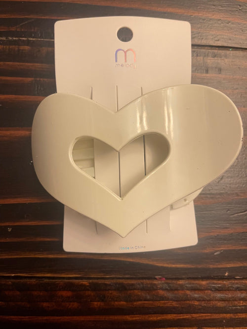 Heart flat-back hair clips