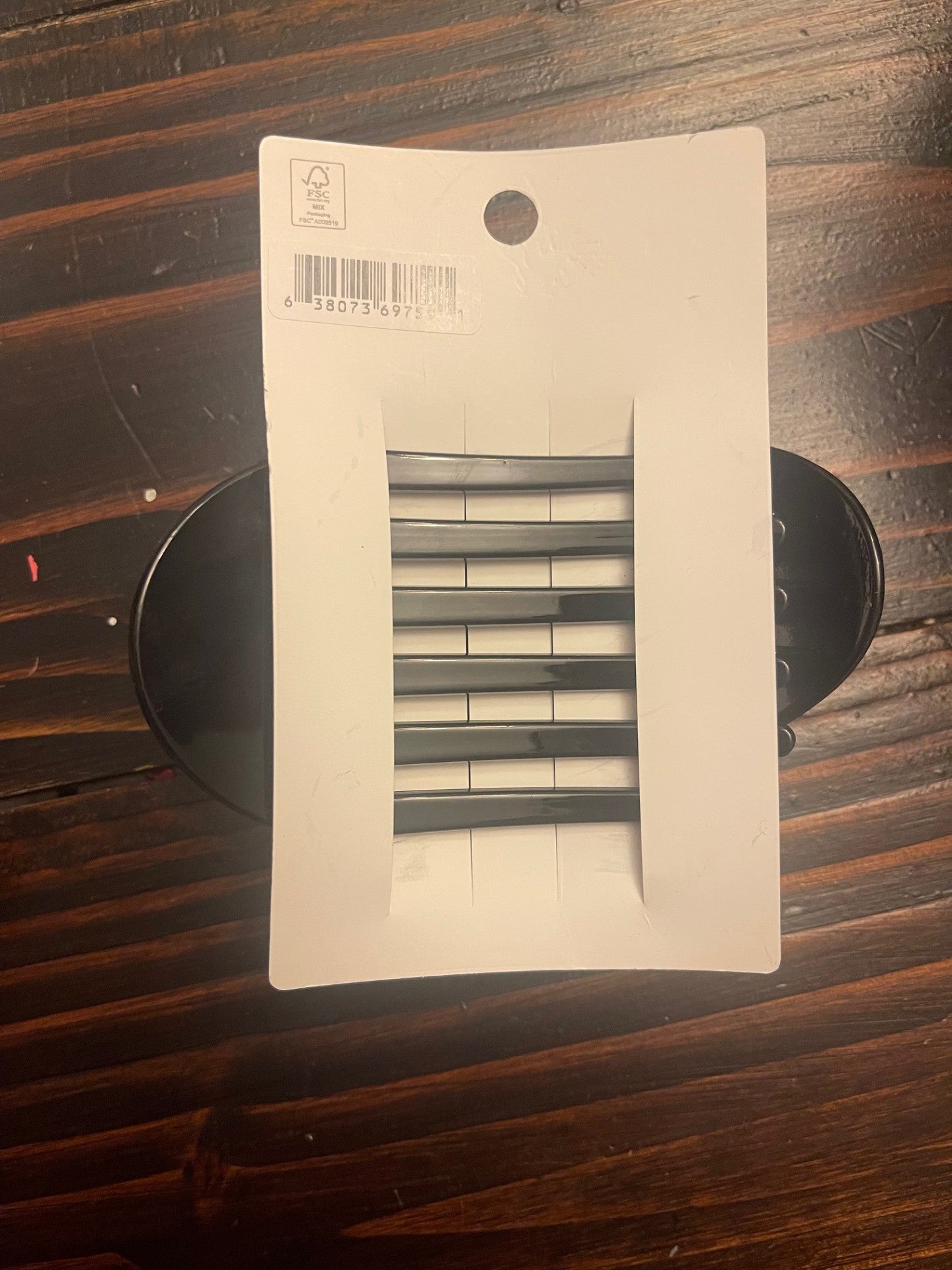 Oval flat back hair clip